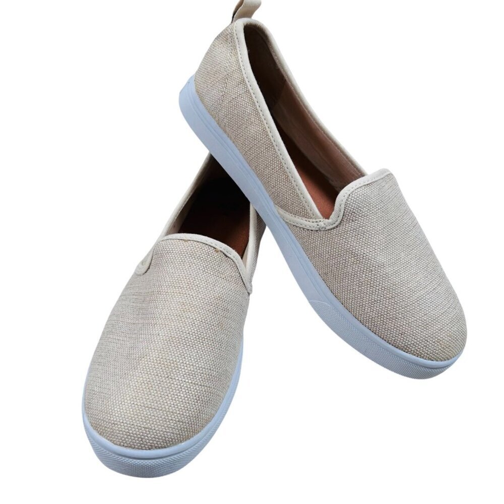 H&M Canvas Slip On Sneaker Loafers Boat Shoes 8.5 Women US 40 Coastal Holiday Su